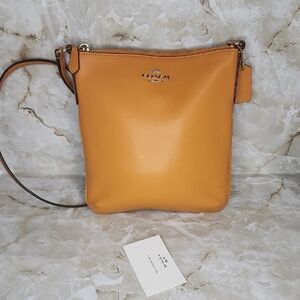 COACH Mollie Bucket Bag Orange Leather Shoulder Bag